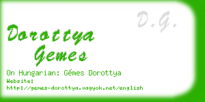 dorottya gemes business card